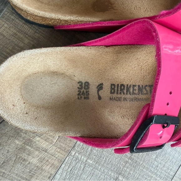 Birkenstock Kids Hot Pink Patent Two-Strap Sandals - Picture 3 of 4
